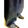 Pantaloni da tango, swing, vintage, rock’n’roll, boogie woogie ViolaClandestina - particolare cucitura obliqua gambule, dettaglio tessuto cotone effetto jeans